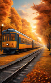 a train on the railway tracks