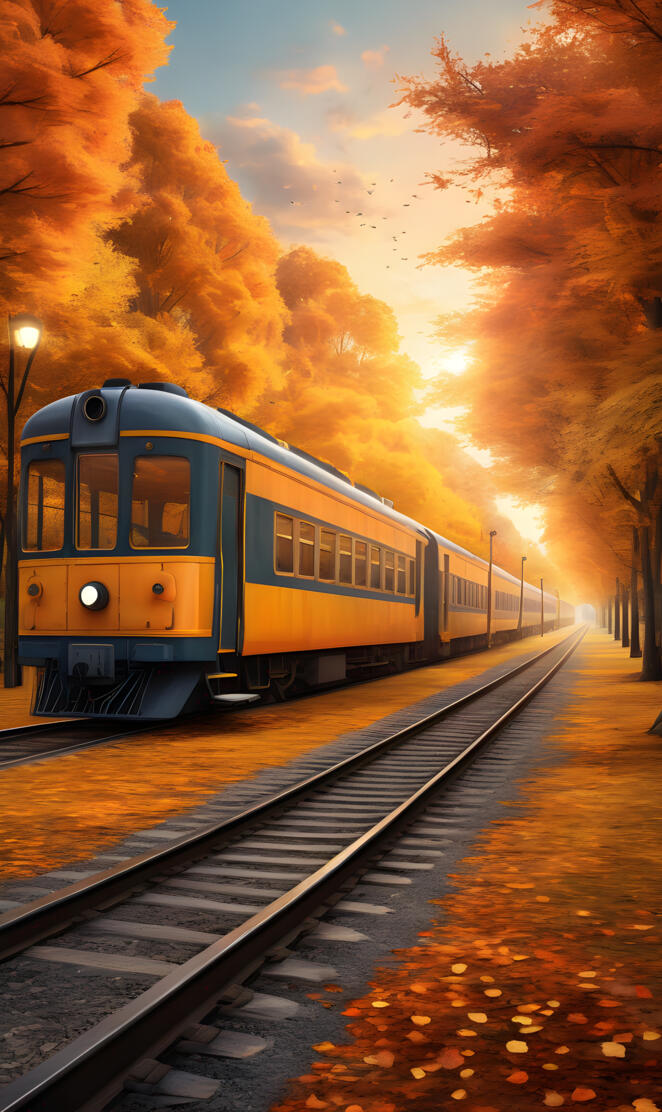 a train on the railway tracks