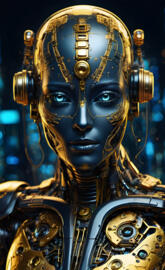 Visualize an (((Alcohol Ink)), with a mix of (vivid golden circuit boa