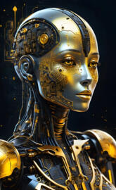 Visualize an (((Alcohol Ink)), with a mix of (vivid golden circuit boa