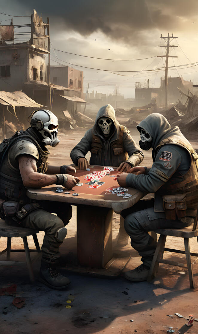 a group of people sitting at a table with a game board