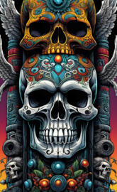 colourful skull