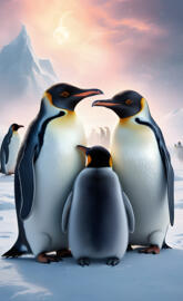 South pole penguins