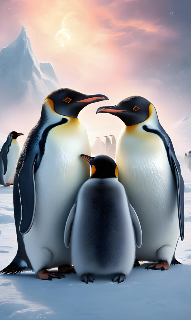 South pole penguins