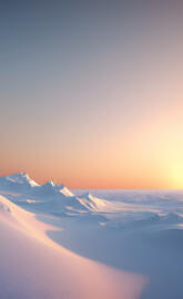 a snowy landscape with a blue sky