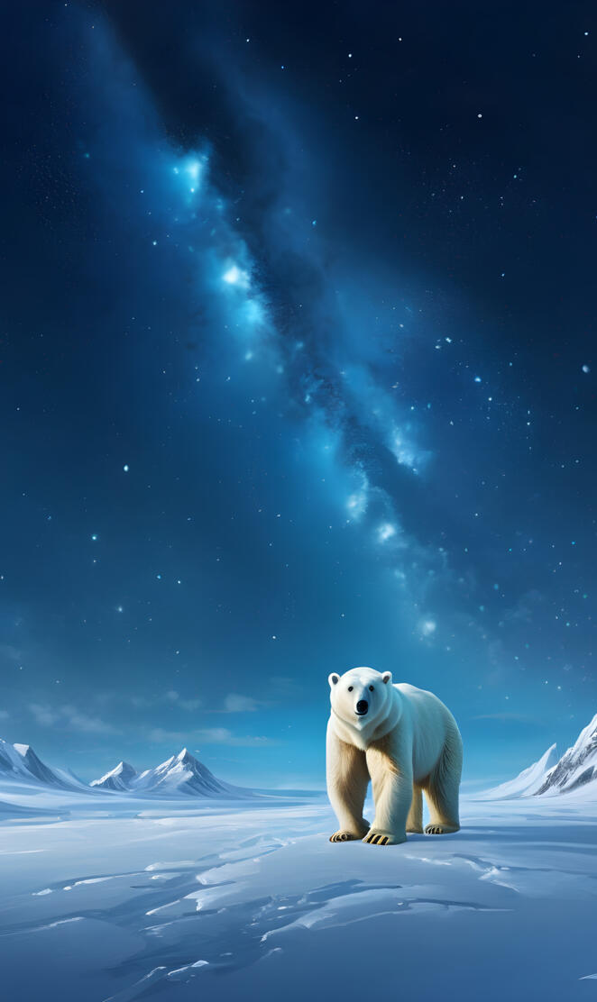 the north pole, polar bear