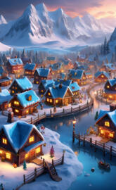 warm winter village