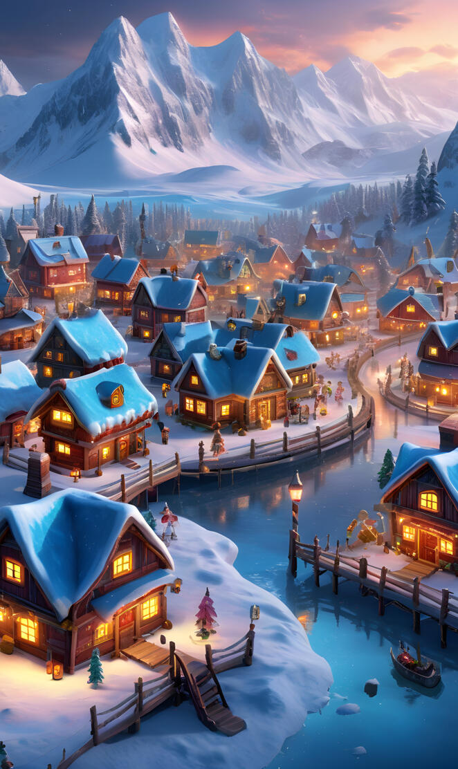 warm winter village