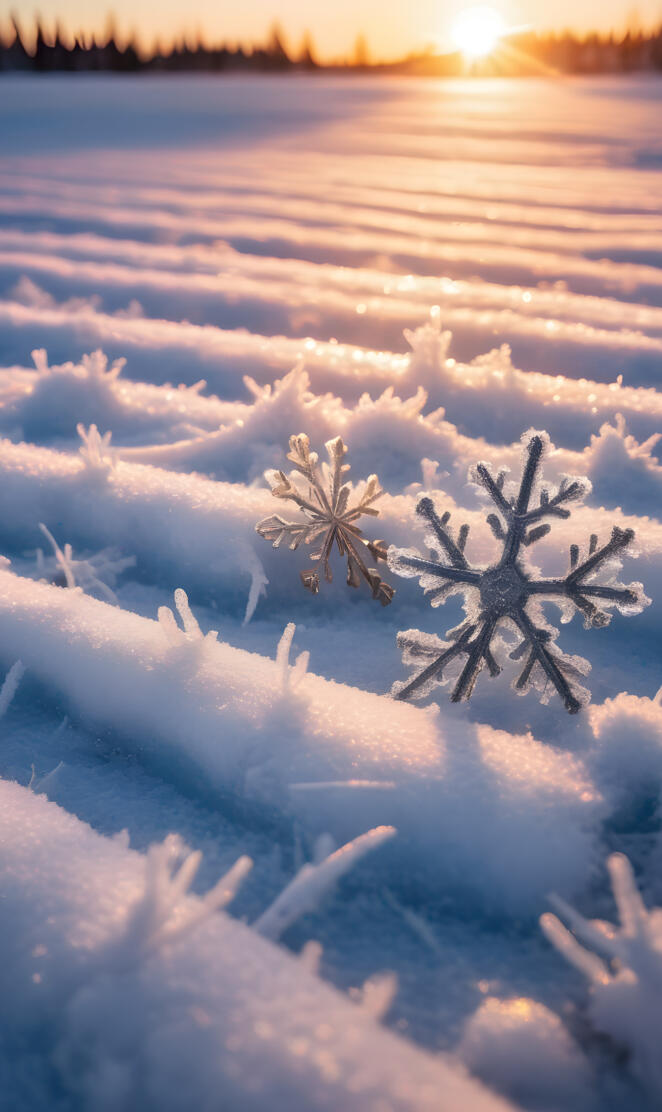 a tree in a snowy field