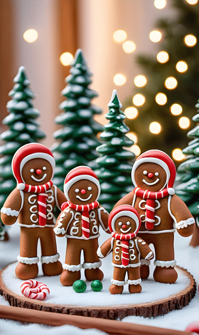 Gingerbread Family Portrait.