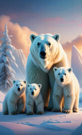 Polar Mom & Cubs