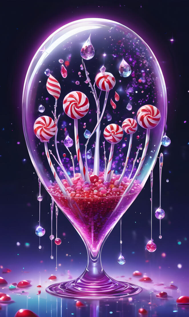 a glass with a drink in it