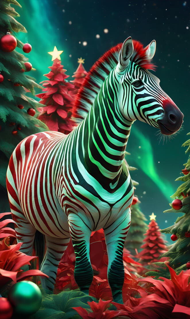 Christmas Zebra