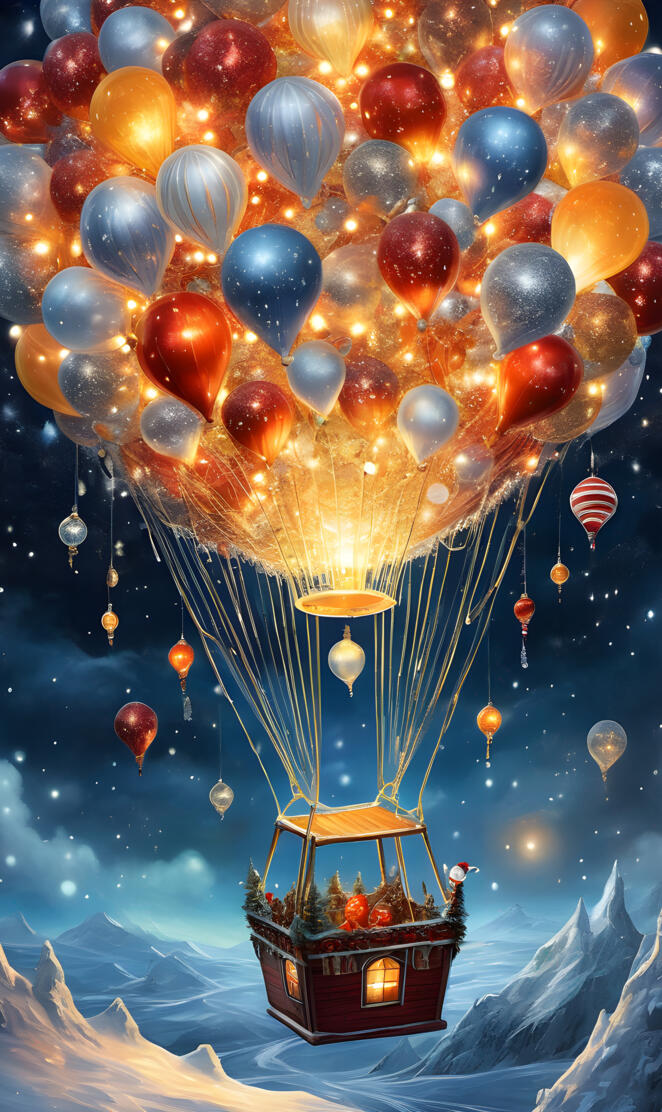 a large group of balloons