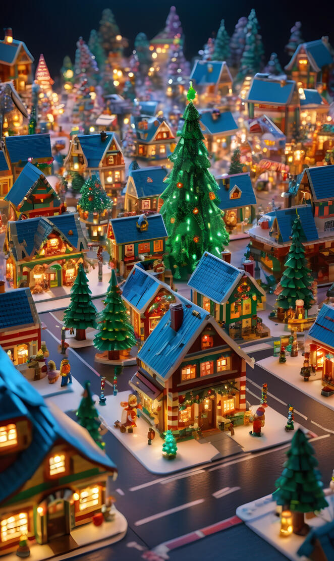 Christmas village all done up