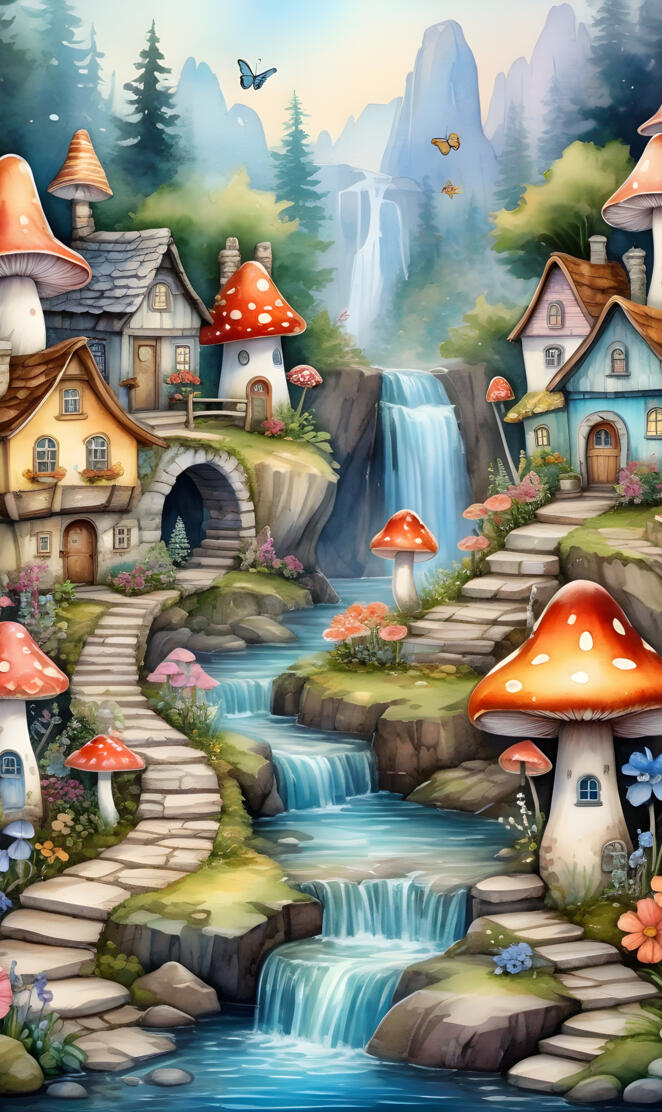 mushroom village