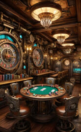 a room with a pool table and chairs