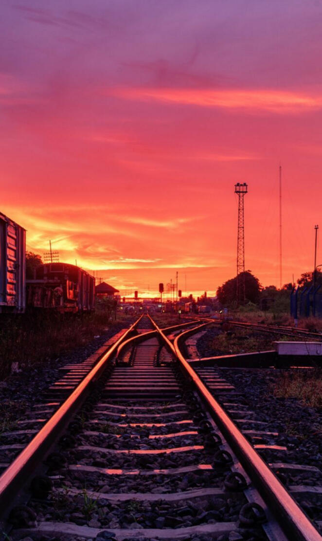 Railroad sunset
