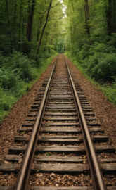 Old Rail Line In Deep