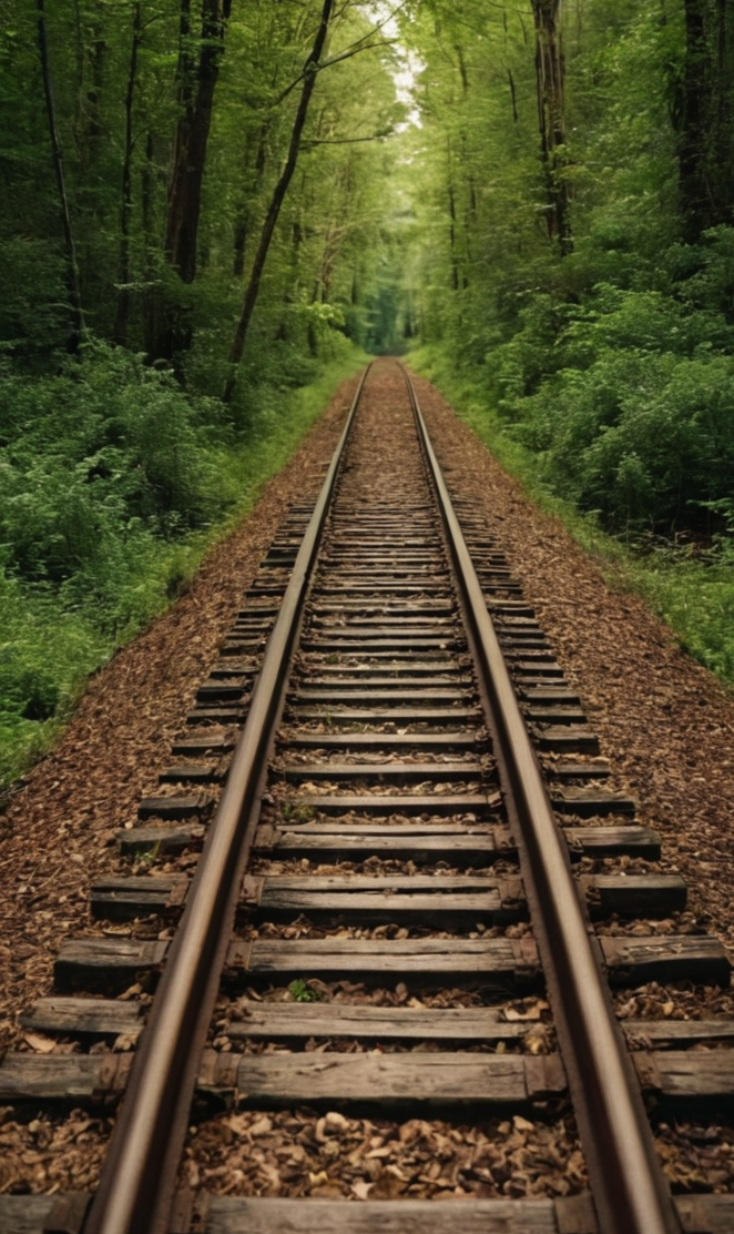 Old Rail Line In Deep