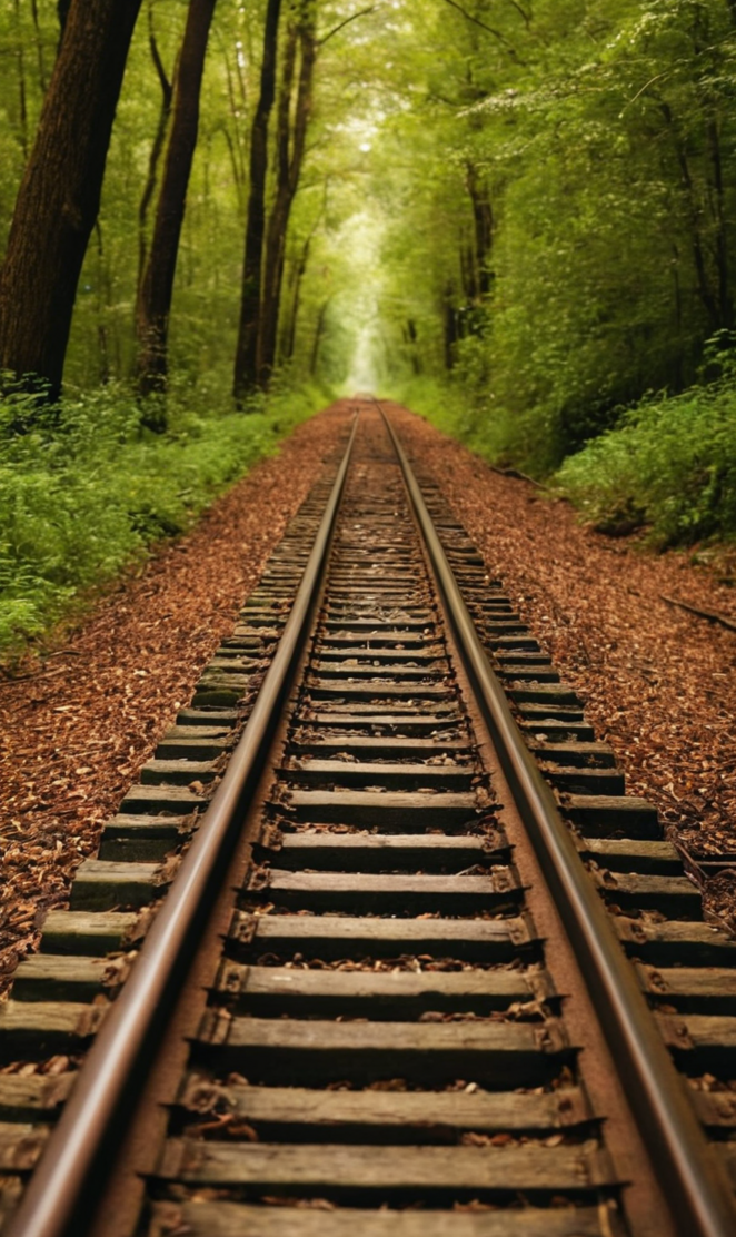 Old Rail Line In Deep