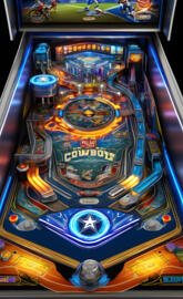 a close-up of a pinball machine Dallas Cowboys