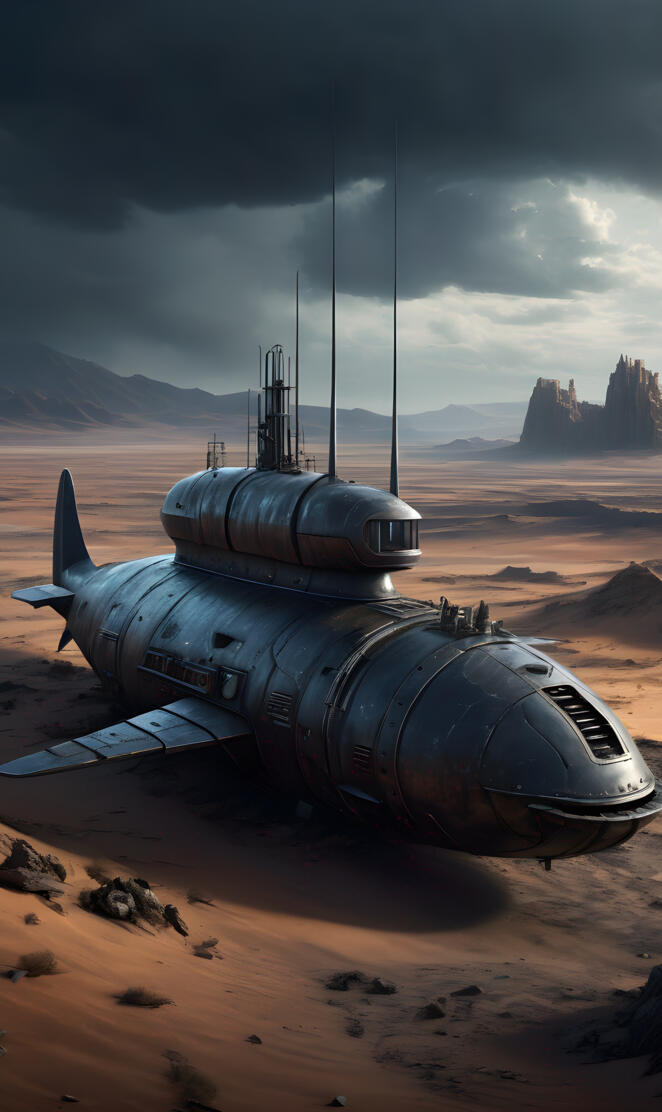 a space shuttle on a sandy surface