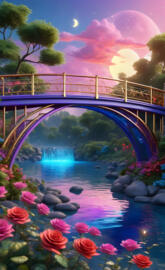 a bridge over a body of water