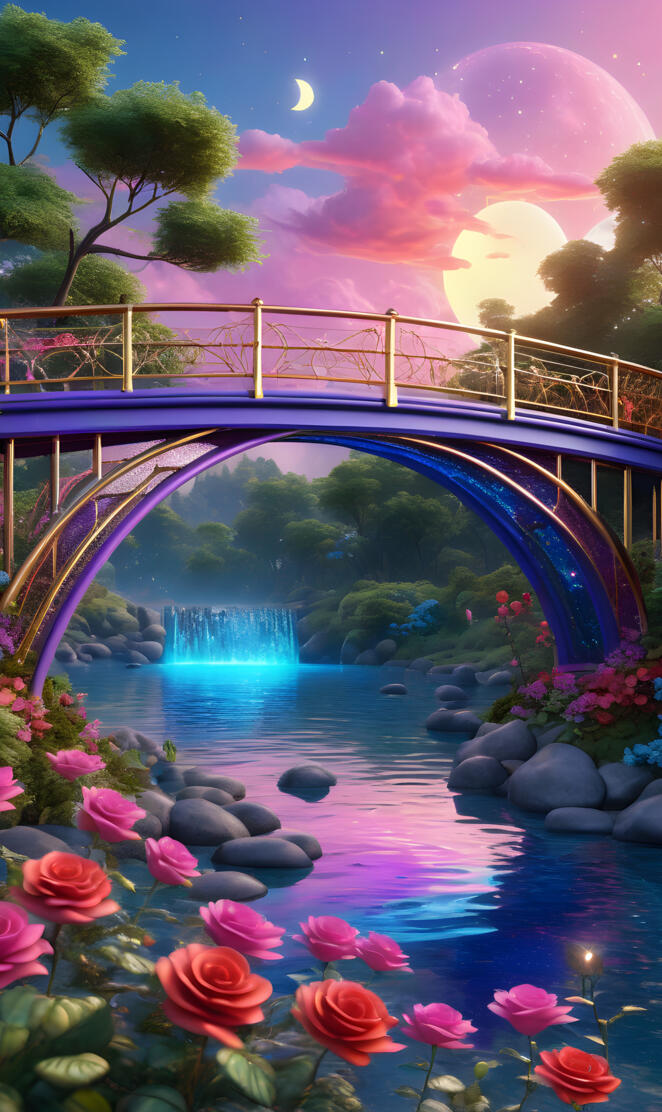 a bridge over a body of water