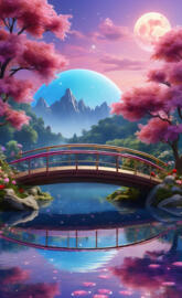 a bridge over a body of water