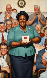 Holding a bar of soap