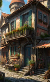 a house with a balcony