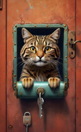 cat watching lock-screen