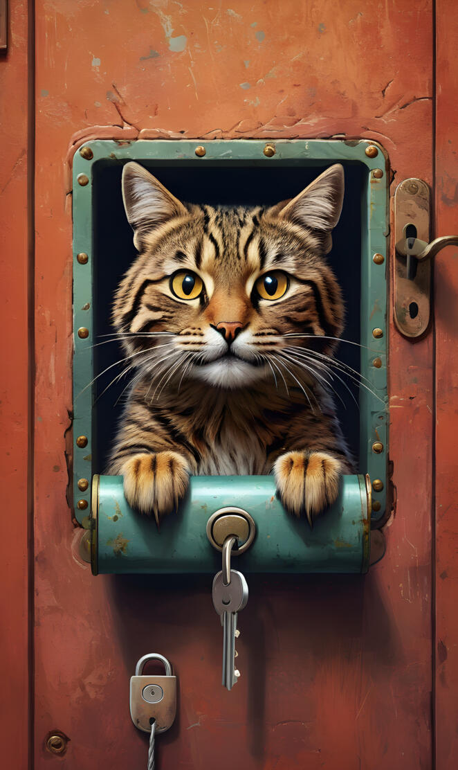 cat watching lock-screen