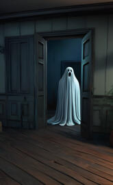 Spooky Ghost in the hounted hause