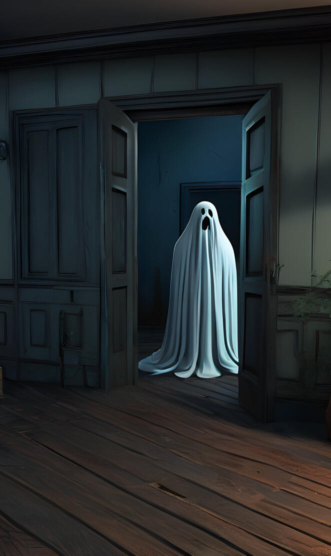 Spooky Ghost in the hounted hause