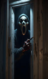 ghostface holding a knife 🔪