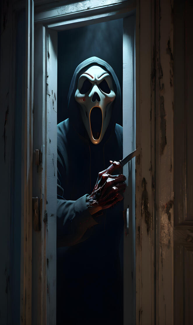 ghostface holding a knife 🔪