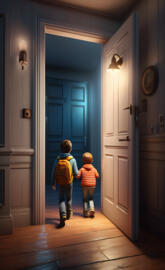 2 kids looking for their parents