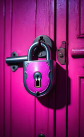 Lock screen door pink
