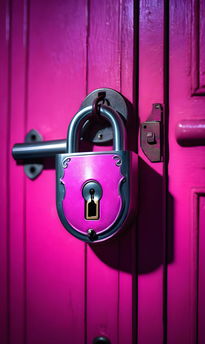 Lock screen door pink