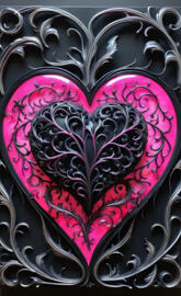 a metal gate with a design