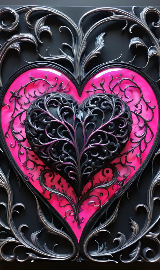 a metal gate with a design