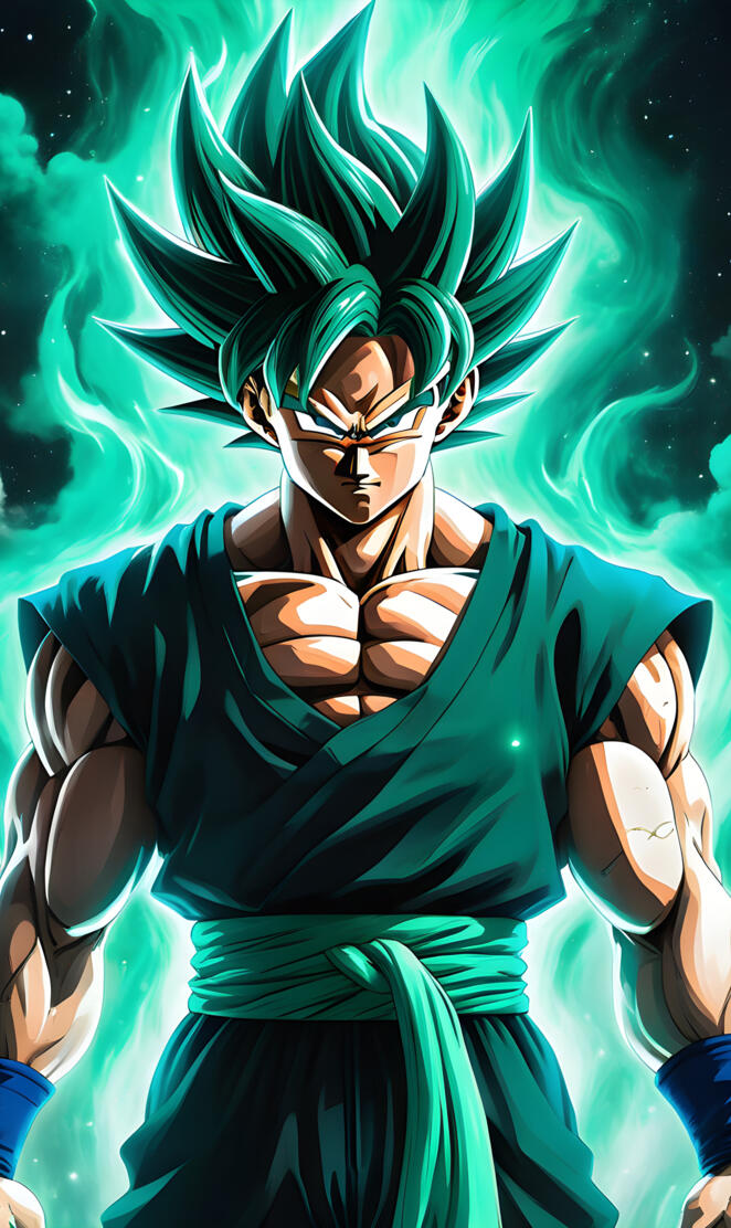 Spearmint Green Goku 8TH Gate of chakra