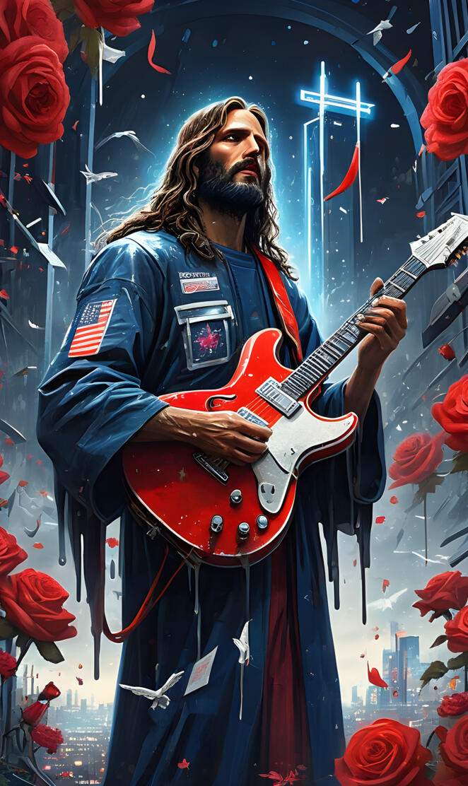 a person playing a guitar