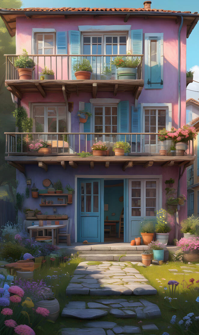 Cozy pastel home