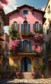 Casa cor de rosa!