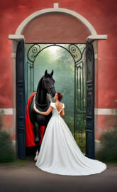 cavallo nero e la donna