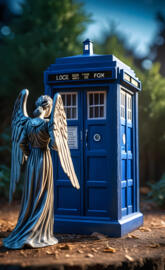 WEEPING ANGEL WITH THE TARDIS