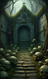 haunted house entrance